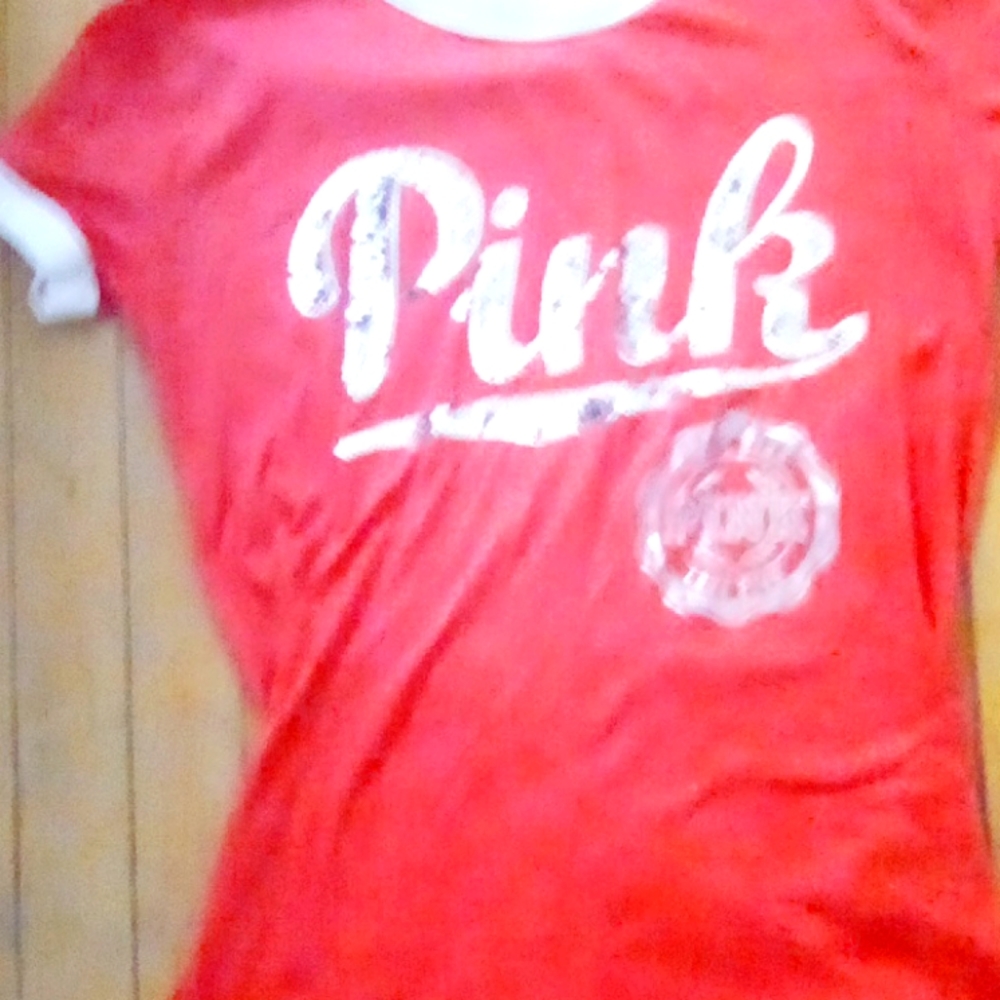 Victoria secret Pink silver sequin Camus Tee